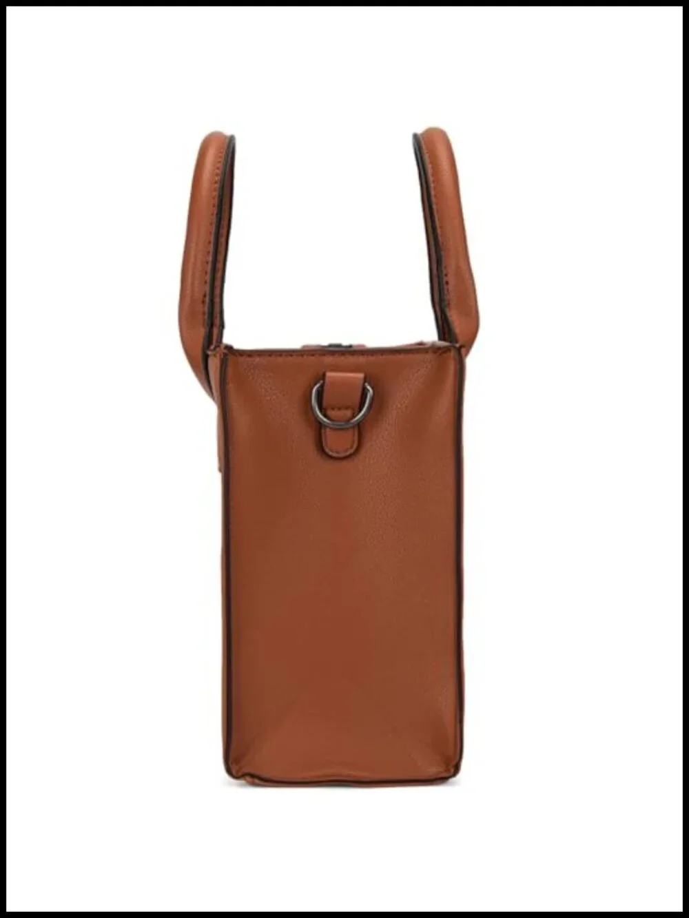 Woman Tote Satchel Bag Faux Leather with Crossbody Strap Top Handle Whipstitch